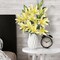 Lily Artificial Flowers Bulk 30” Long Stems 12 Silk Flower Heads Bouquet, Wedding Decoration Office DIY Indoor Home Decor Mothers Day Gift, 3pcs